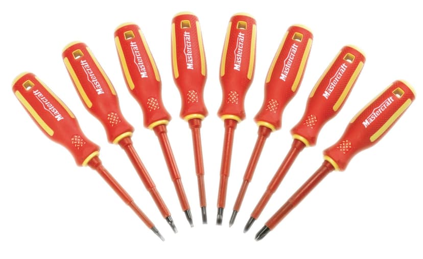 Mastercraft 1000-Volt Insulated Magnetic Tip Screwdriver Set, 8-pc