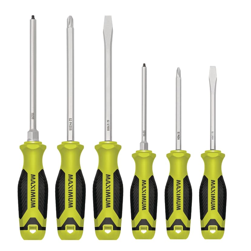 MAXIMUM Hi-Vis Screwdriver Set, 6-pc