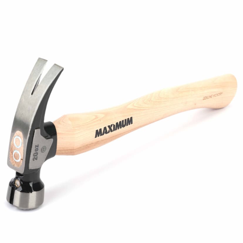 Maximum 20-oz Magnetic Framing Hammer with Oversized Milled Face and Hickory Handle