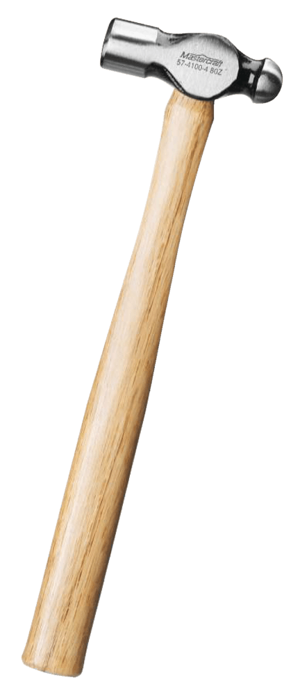 Mastercraft Ball Pein Hammer, Hardwood Handle, 8-oz