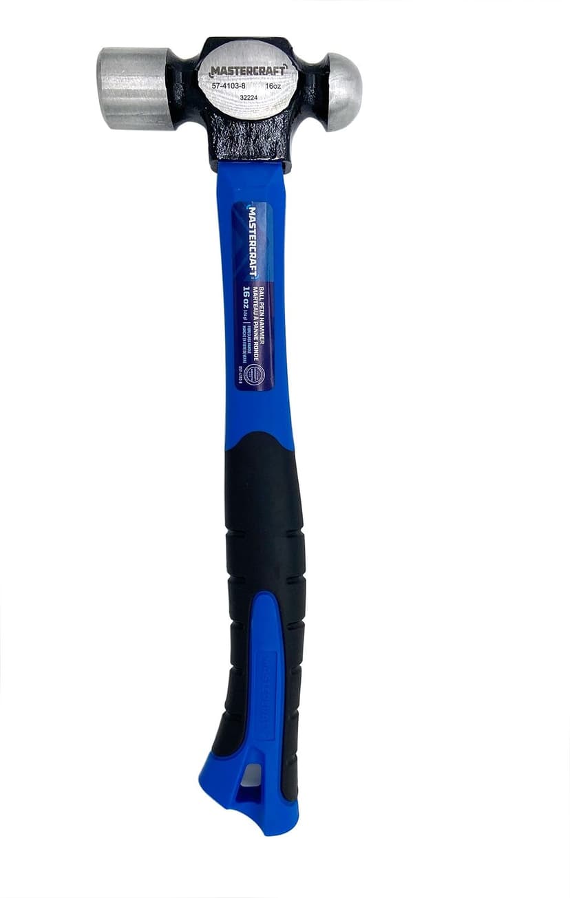 Mastercraft Ball Pein Hammer, Fibregrlass Handle, 16-oz