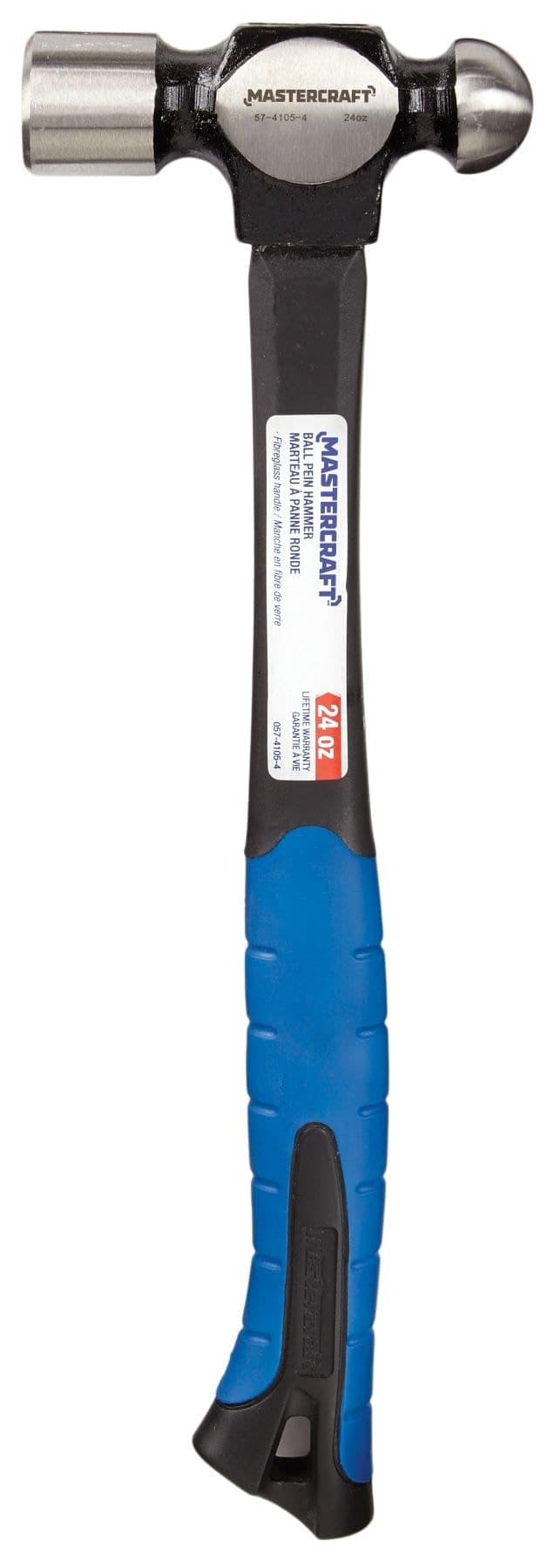 Mastercraft Ball Pein Hammer, Fibreglass Handle, 24-oz