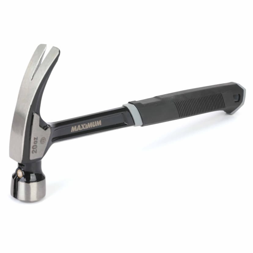 Maximum 20-oz Magnetic Rip Claw Hammer One-Piece Steel Construction, Non-Slip Handle