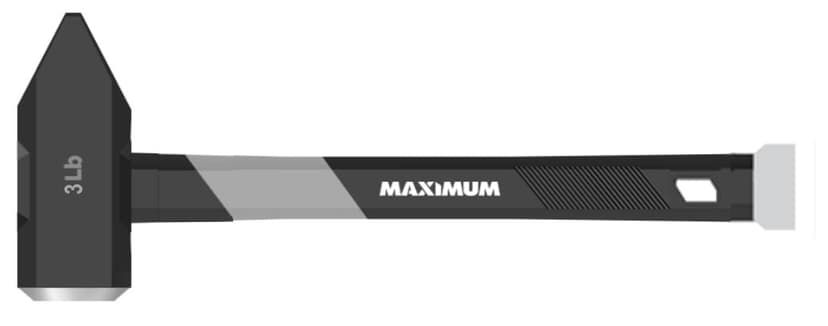 MAXIMUM Blacksmith Sledge Hammer, 3-lb