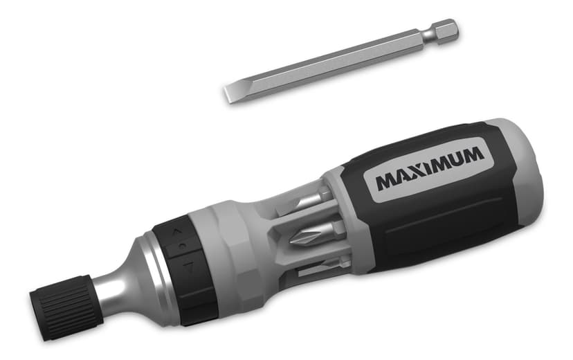 Maximum 6-in-1 Ratcheting Multi-Bit Screwdriver with Quick Release Chuck, 6-pc