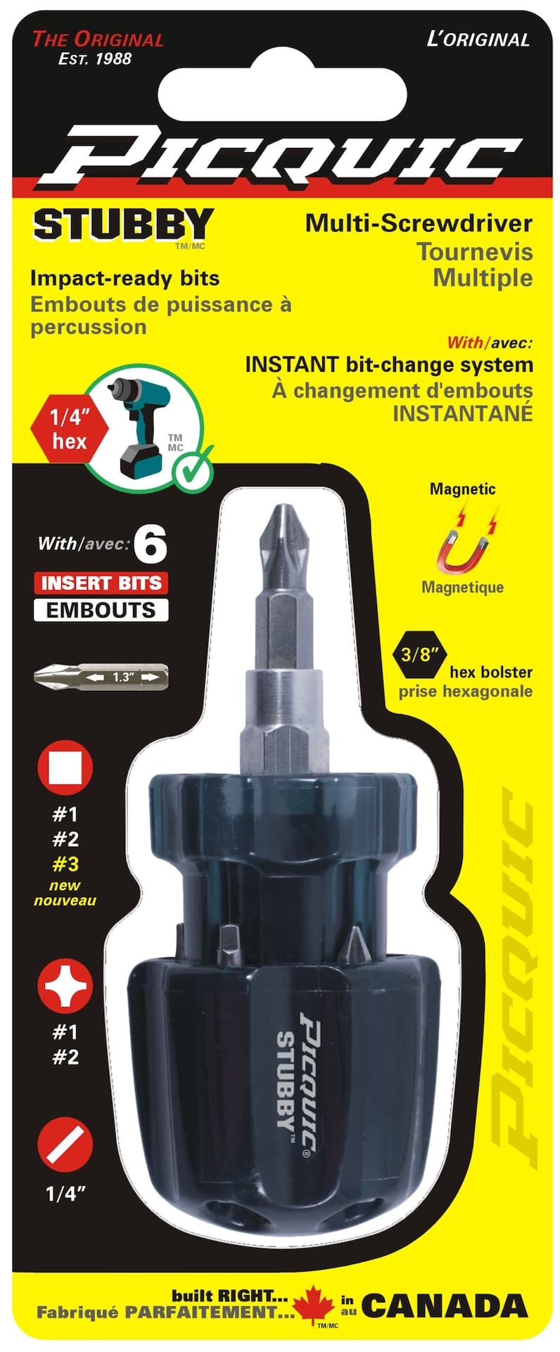 Picquic Stubby Multi-Bit Screwdriver