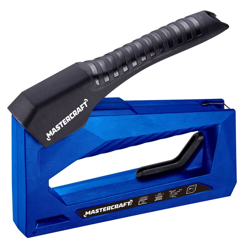 Mastercraft Heavy-Duty Multi-functional Staple Gun and Brad Nailer, Fits 1/4-9/16-in T50 Staples, 5/8-in Brad Nails, and 5/8-in No.9 Pin Nails