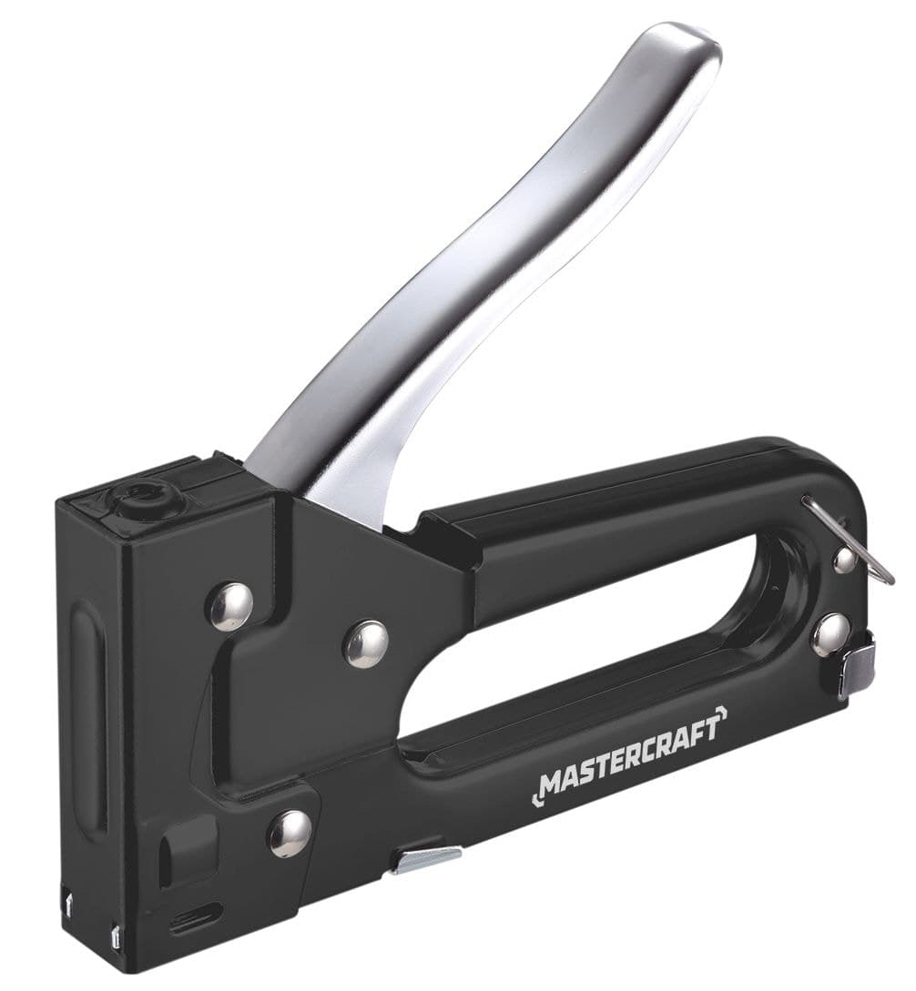 Mastercraft Light-Duty Manual Staple Gun with Staple Remover, Fits JT-21 or Equivalent 1/4-5/16-in Staples