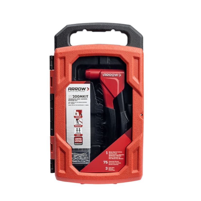 Arrow Headless One-Handed Swivel Rivet Tool Kit