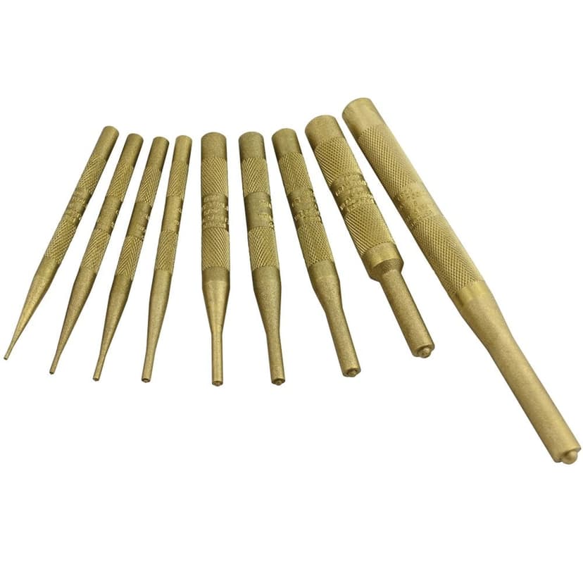 Gray Tools Brass Pilot, Includes Canvas Roll, 9-pc