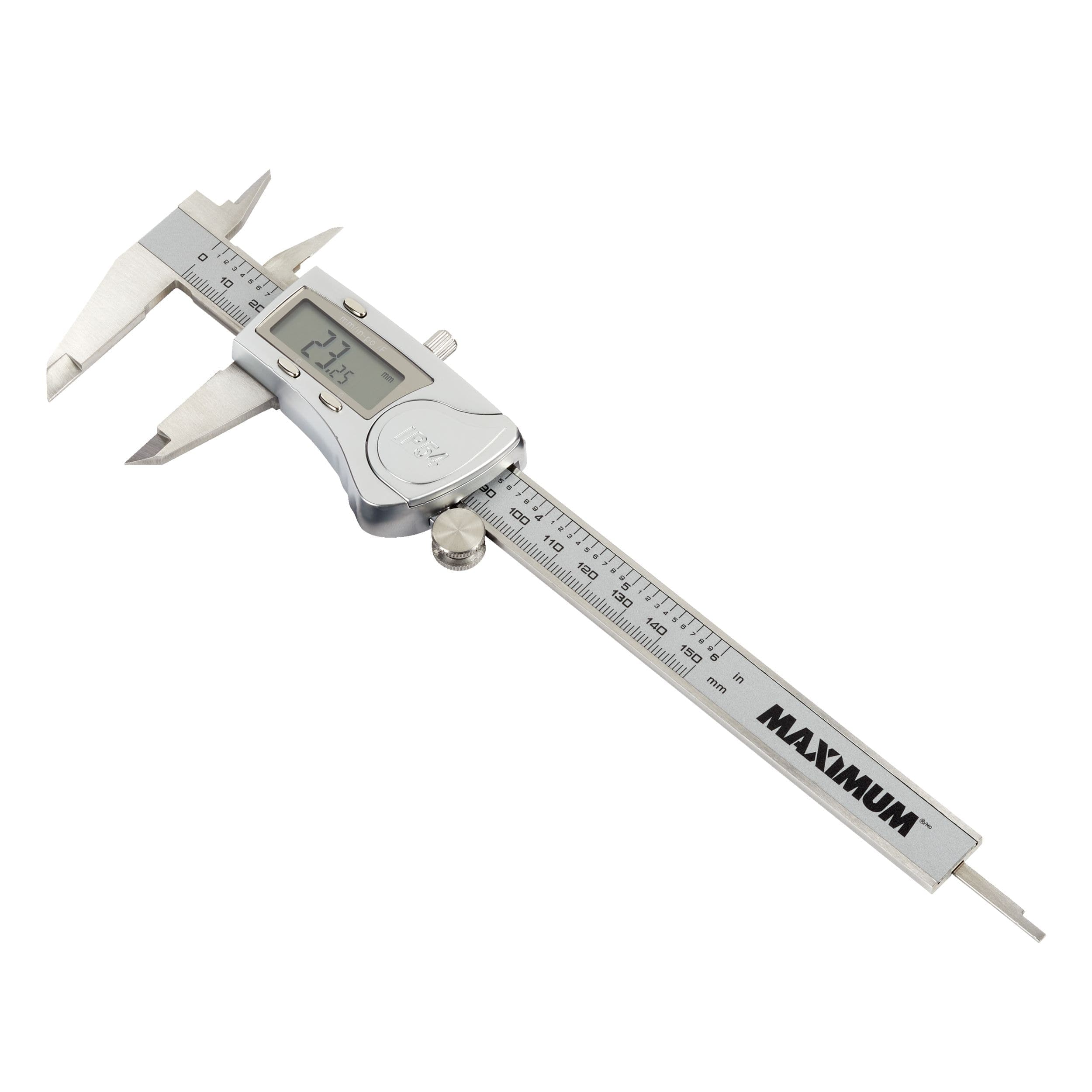 MAXIMUM Professional Digital Caliper with LCD Screen, mm/inch Conversion Switch, Automatic Shutoff, 6-in