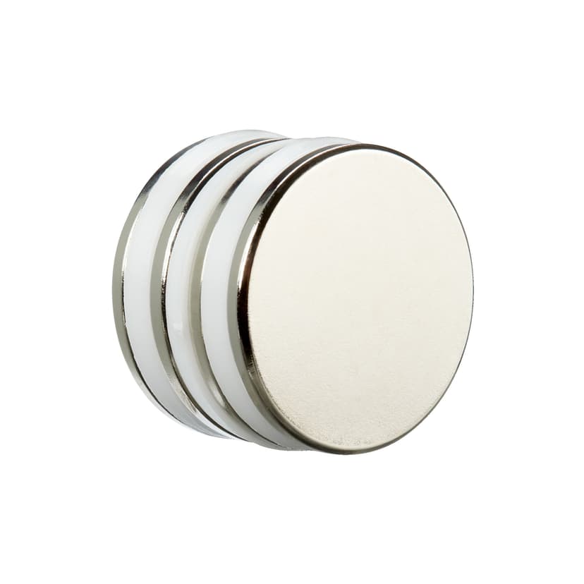 Mastercraft Round Magnets, Corrosion Resistant, Nickel Plated, 32 x 3 mm, 4-pc