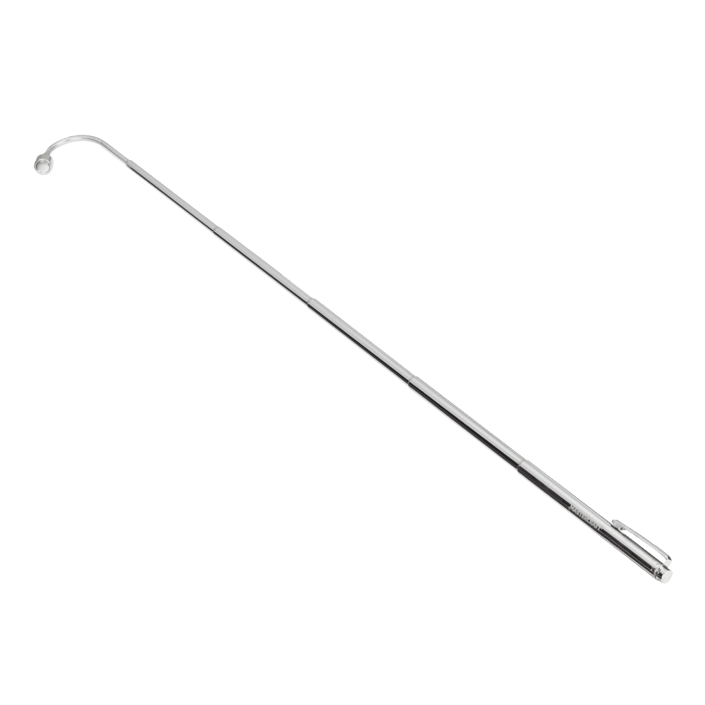 Mastercraft Telescopic Magnetic Pick-Up Tool, 360° Flexible Head, Pocket Clip, Holds Up To 3-lb, 21-in