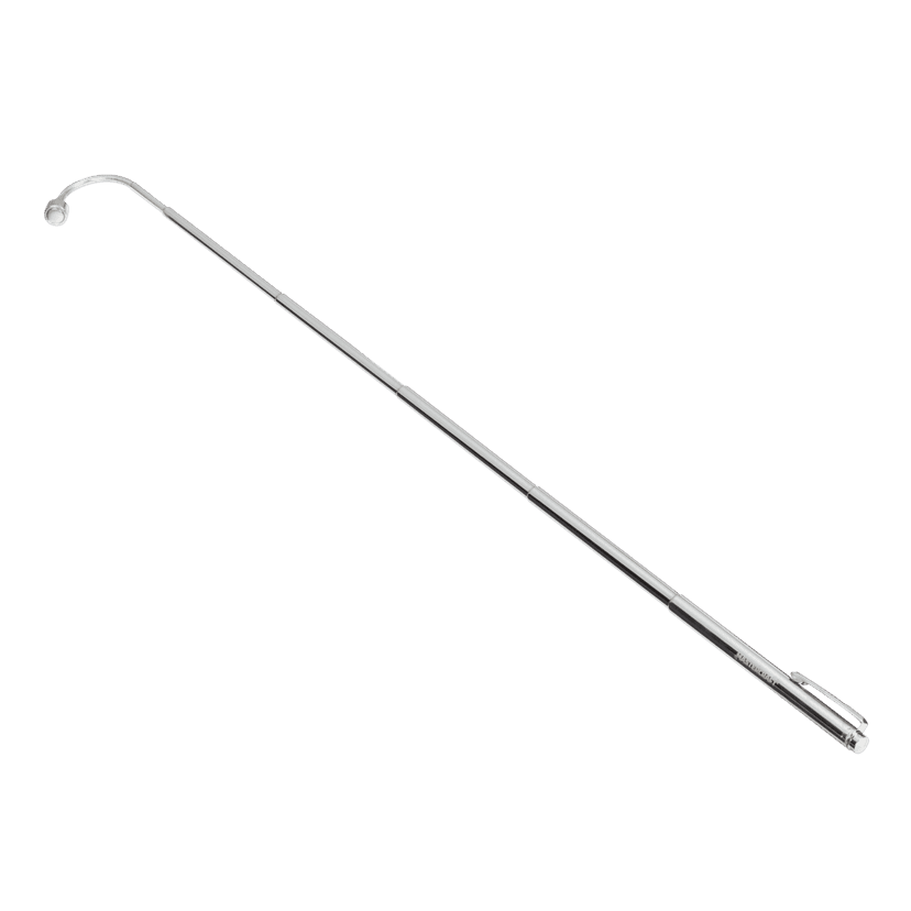 Mastercraft Telescopic Magnetic Pick-Up Tool, 360° Flexible Head, Pocket Clip, Holds Up To 3-lb, 21-in