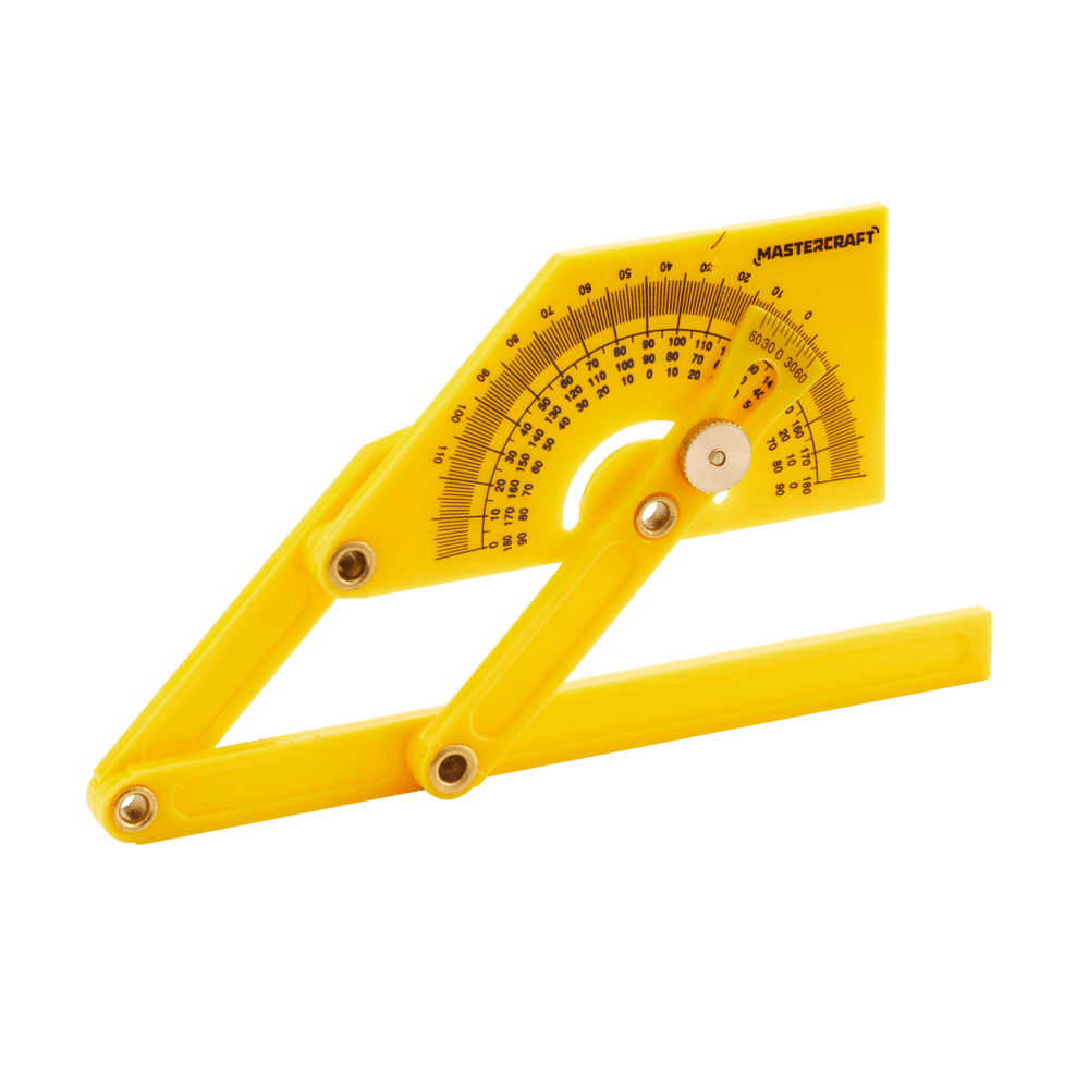 Mastercraft Protractor/Angle Finder, Rust Resistant, 4.6-in x 2-in x 3/16-in