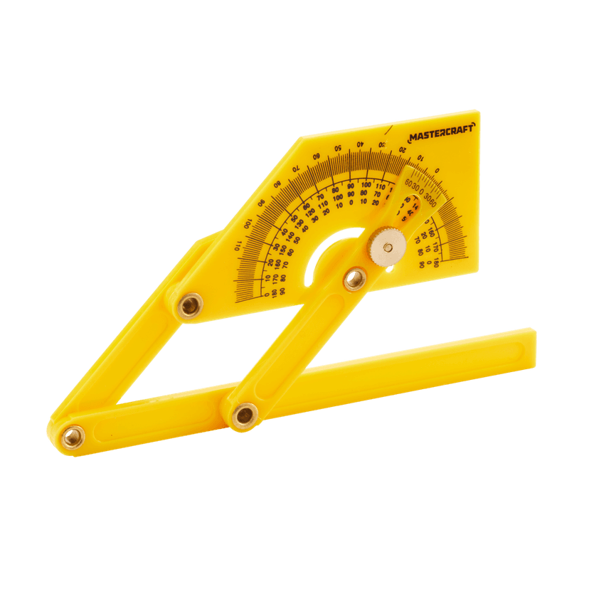 Mastercraft Protractor/Angle Finder, Rust Resistant, 4.6-in x 2-in x 3/16-in