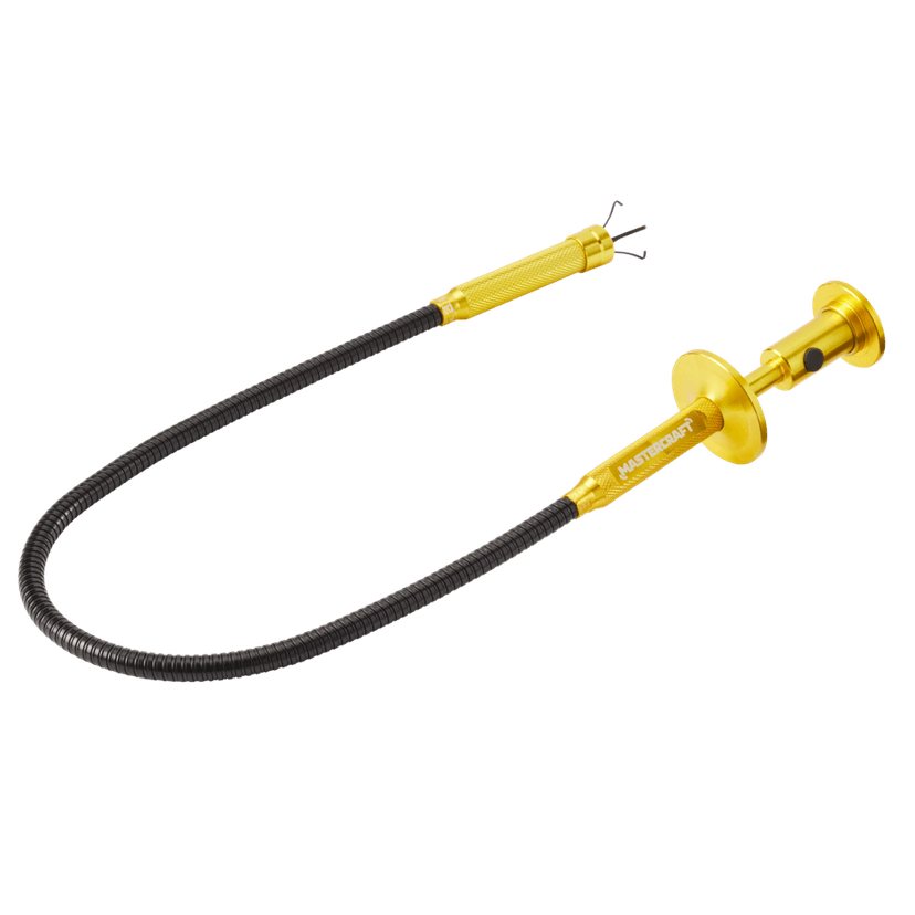 Mastercraft Obedient Flexible LED Lighted Magnetic/Mechanical Pick-Up Tool, 24-in