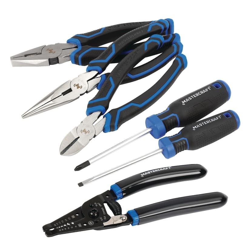 Mastercraft Pliers & Screwdriver Set, Comfort Grip, Rust Resistant, Carbon Steel, 6-pc