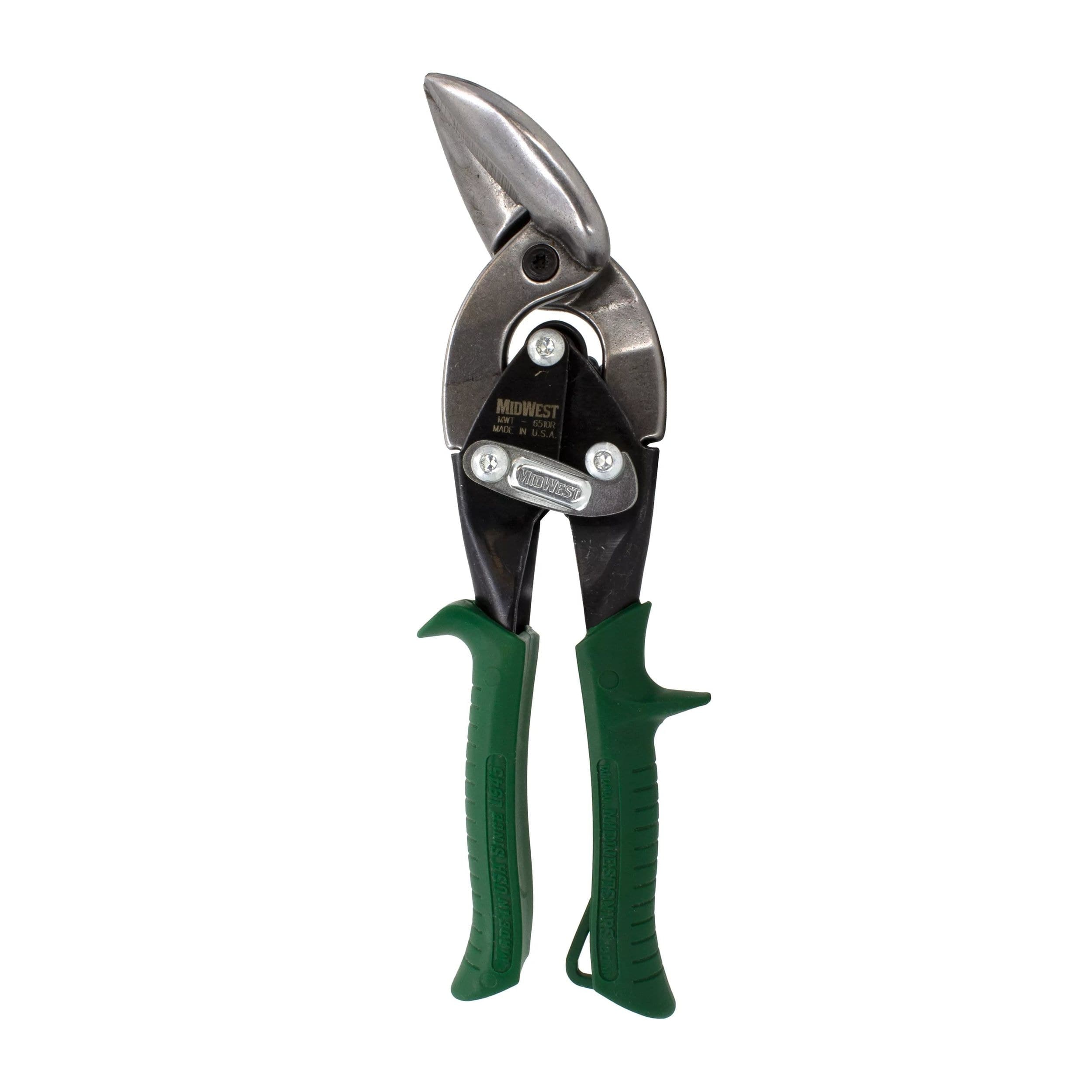 Midwest MWT-6510R Offset Right Cut Snips, Glidetech® Forged Blades, Kush'n-Power® Comfort Grip Handles