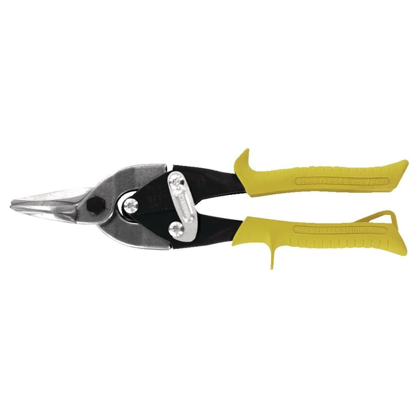 MIDWEST MWT-6716S Straight Cut Aviation Snips, Glidetech® Forged Blades, Kush'n-Power® Comfort Grip Handles