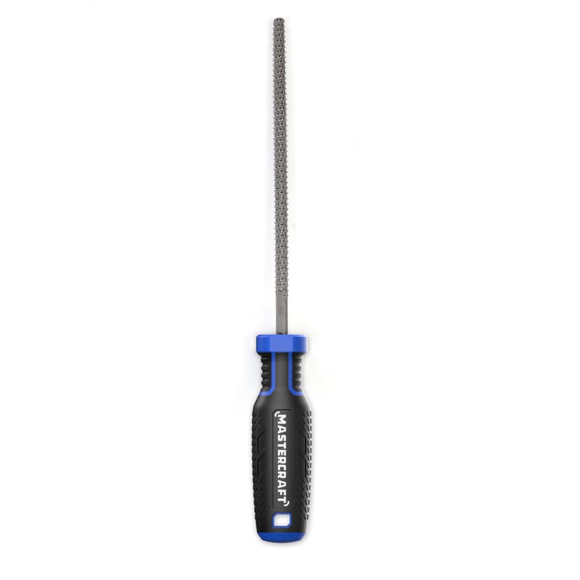 Mastercraft Round Wood Rasp, High Carbon Steel, Double Cut