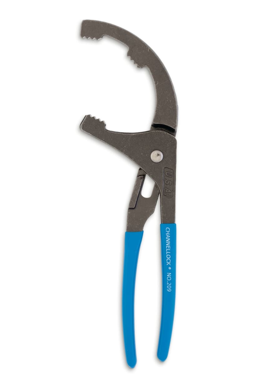 Channellock® 209 Oil Filter/PVC Pliers Wrench, 1-3/4-in to 3-in Jaw Capacity, High Carbon Steel, 9-in