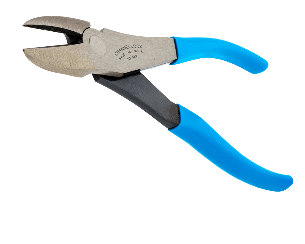 Channellock 447 Curved Diagonal Cutting Pliers, High Leverage, 7.5-in