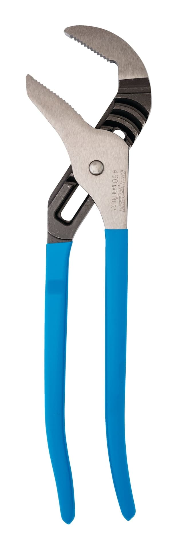 Channellock® 460 Straight Tongue & Groove Pliers, 4-1/4-in Jaw, PermaLock® Fastener, High Carbon Steel, 16-in