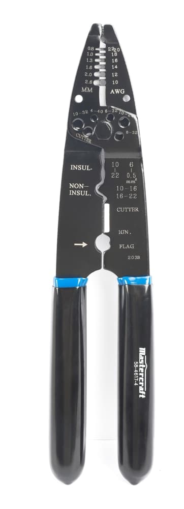 Mastercraft Multi-Function Wire Crimper Tool, Carbon Steel, 8.5-in