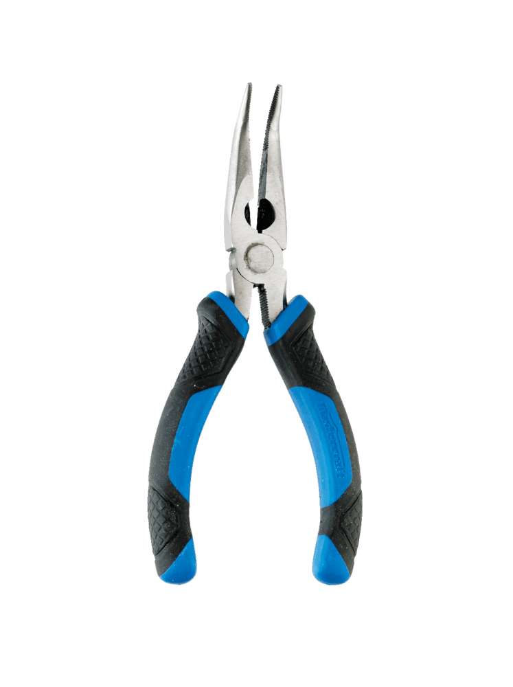 Mastercraft Bent Nose Pliers, Chrome Finish, High Carbon Steel, 6-in