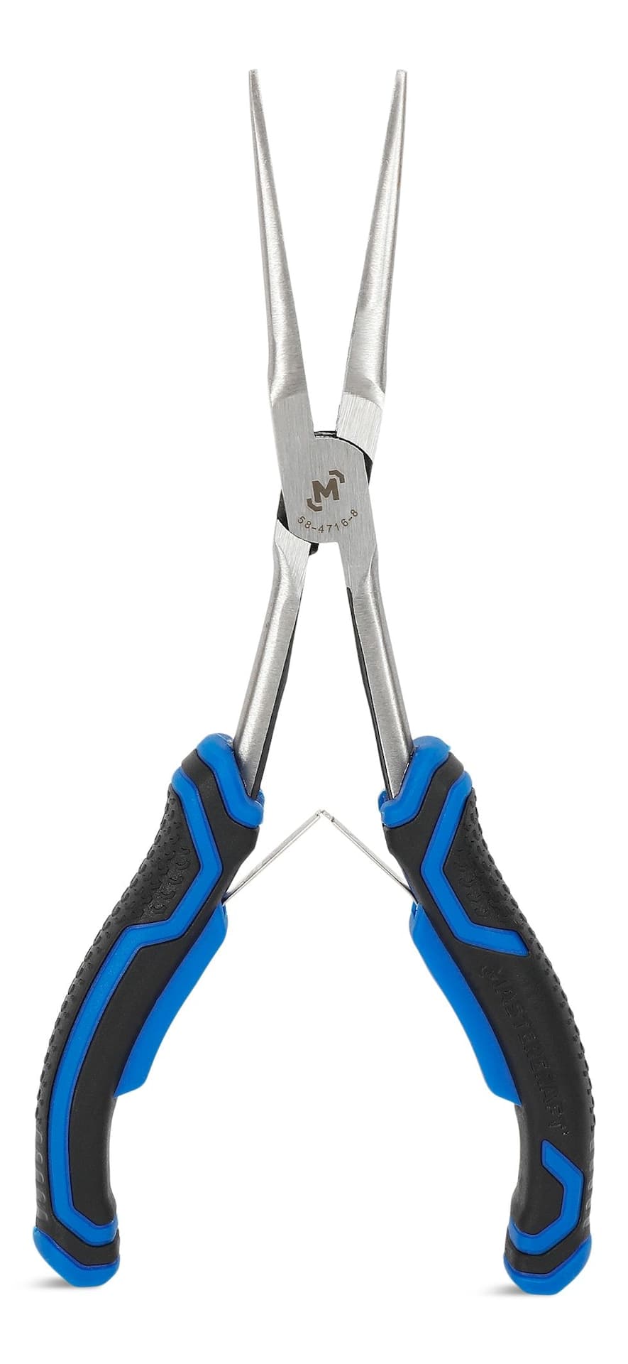 Mastercraft Long Reach Mini Needle Nose Pliers, Micro Chrome Finish, High Carbon Steel, 7-1/4-in