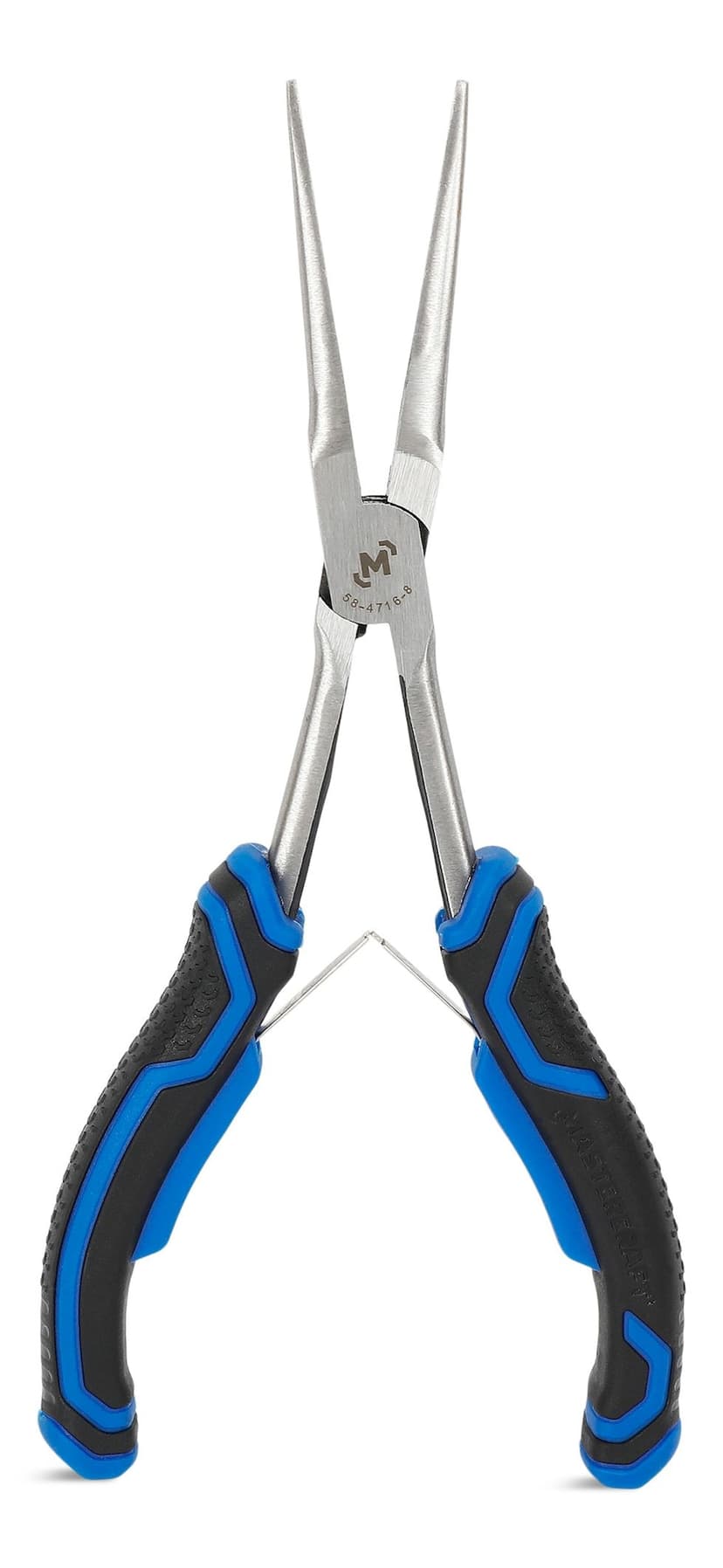Mastercraft Long Reach Mini Needle Nose Pliers, Micro Chrome Finish, High Carbon Steel, 7-1/4-in