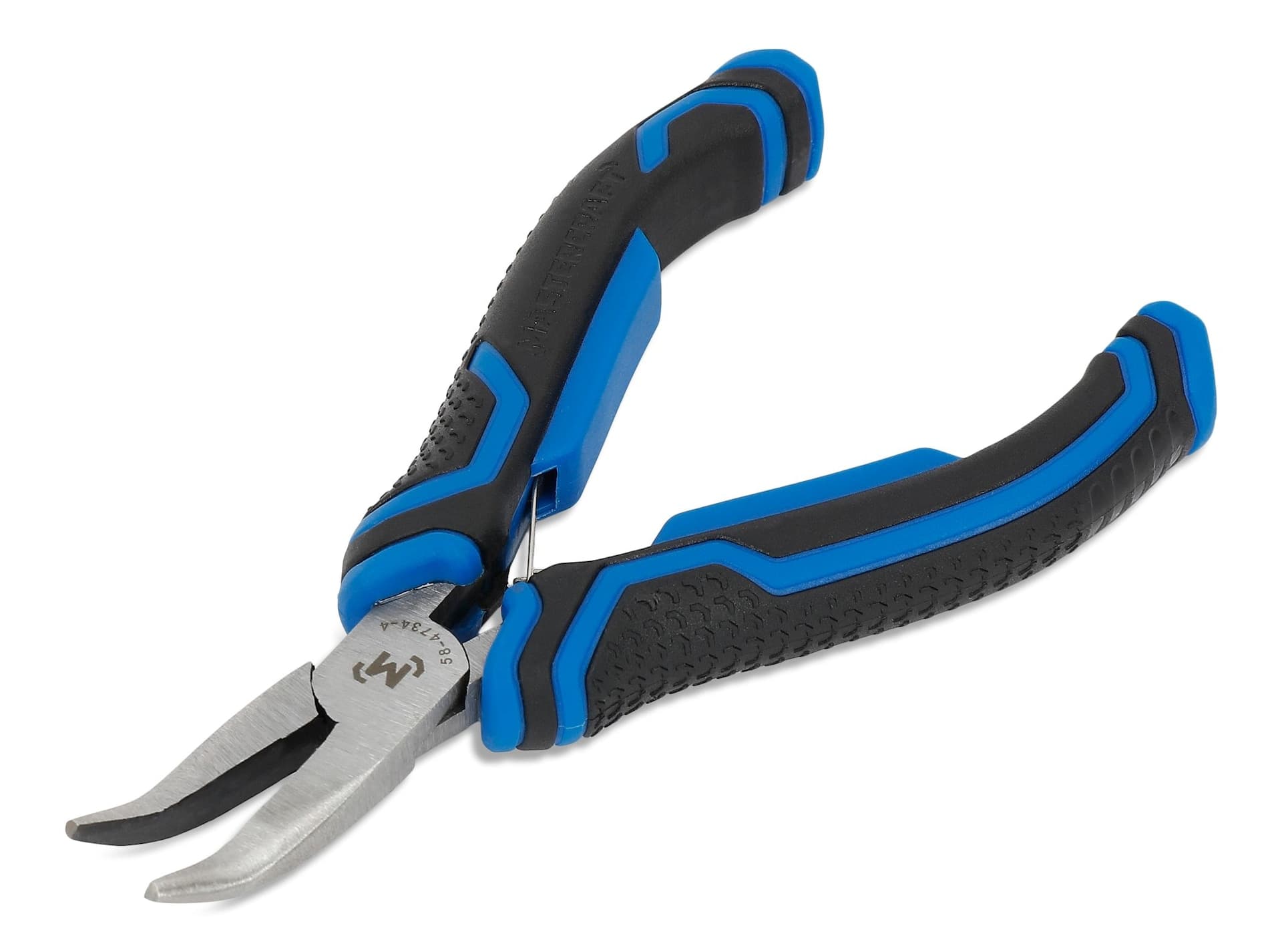 Mastercraft Mini Bent Nose Pliers, Comfort Grip, Micro Chrome Finish, High Carbon Steel, 5-in