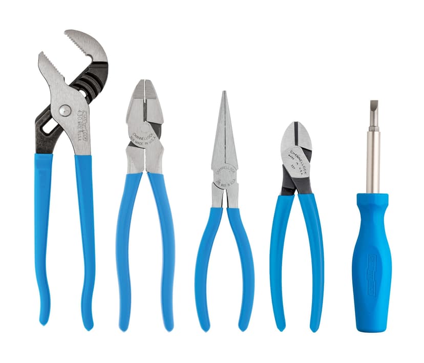 Channellock Pliers And Screwdriver Set, 5-Piece