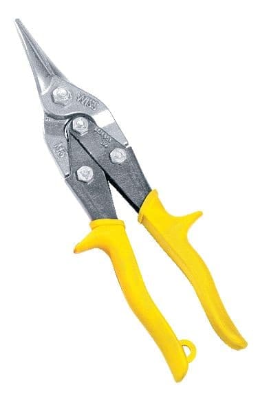 Wiss M3R Aviation Snips, Straight Cut, Carbon Steel, 9 3/4-in