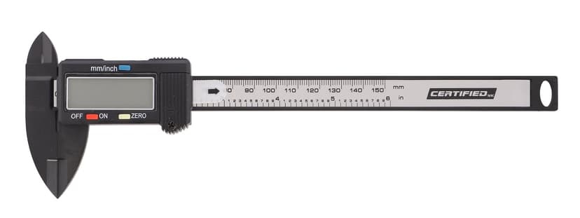 Certified Plastic Digital Caliper, 6-in