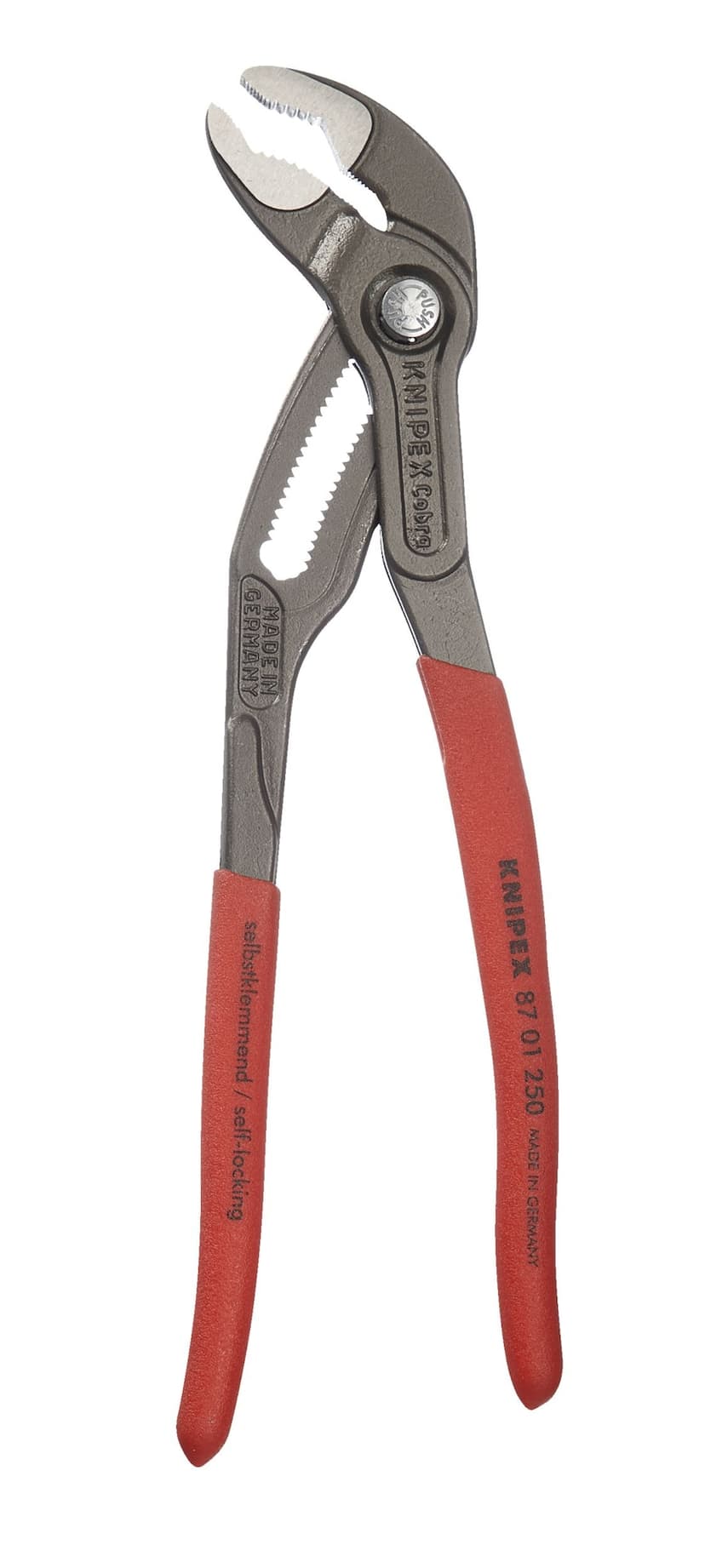 KNIPEX 87 01 250 SB Cobra High Tech Water Pump Pliers, Self Locking, Cr-V Steel, 10-in