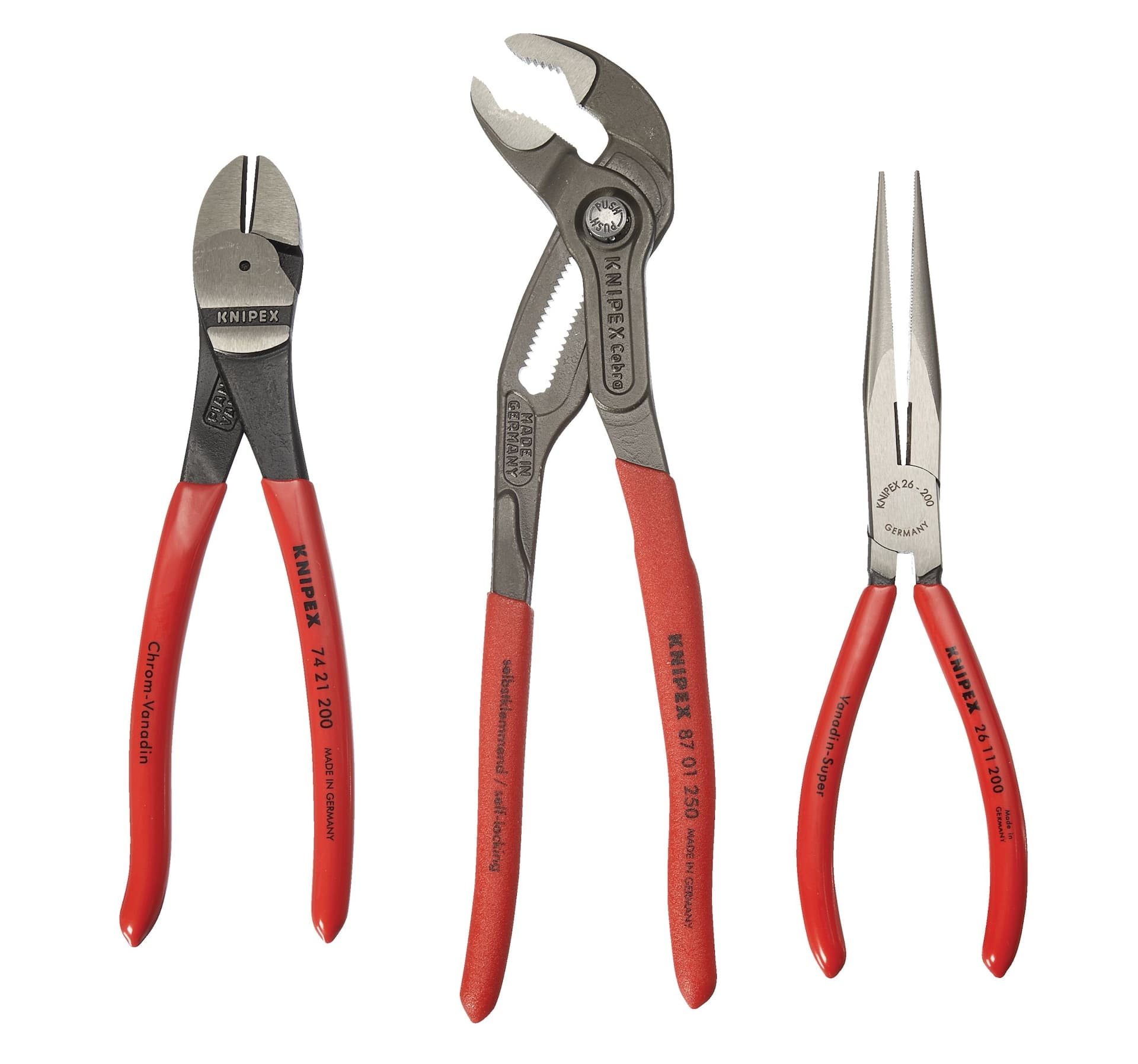 KNIPEX 00 20 08 US2 Universal Pliers Set with Cobra® Pliers, 3-pc