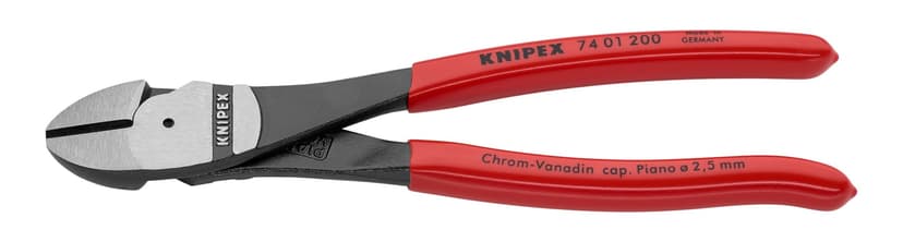 KNIPEX 74 01 200 SB High Leverage Diagonal Cutter, 8-in (20.32 cm)