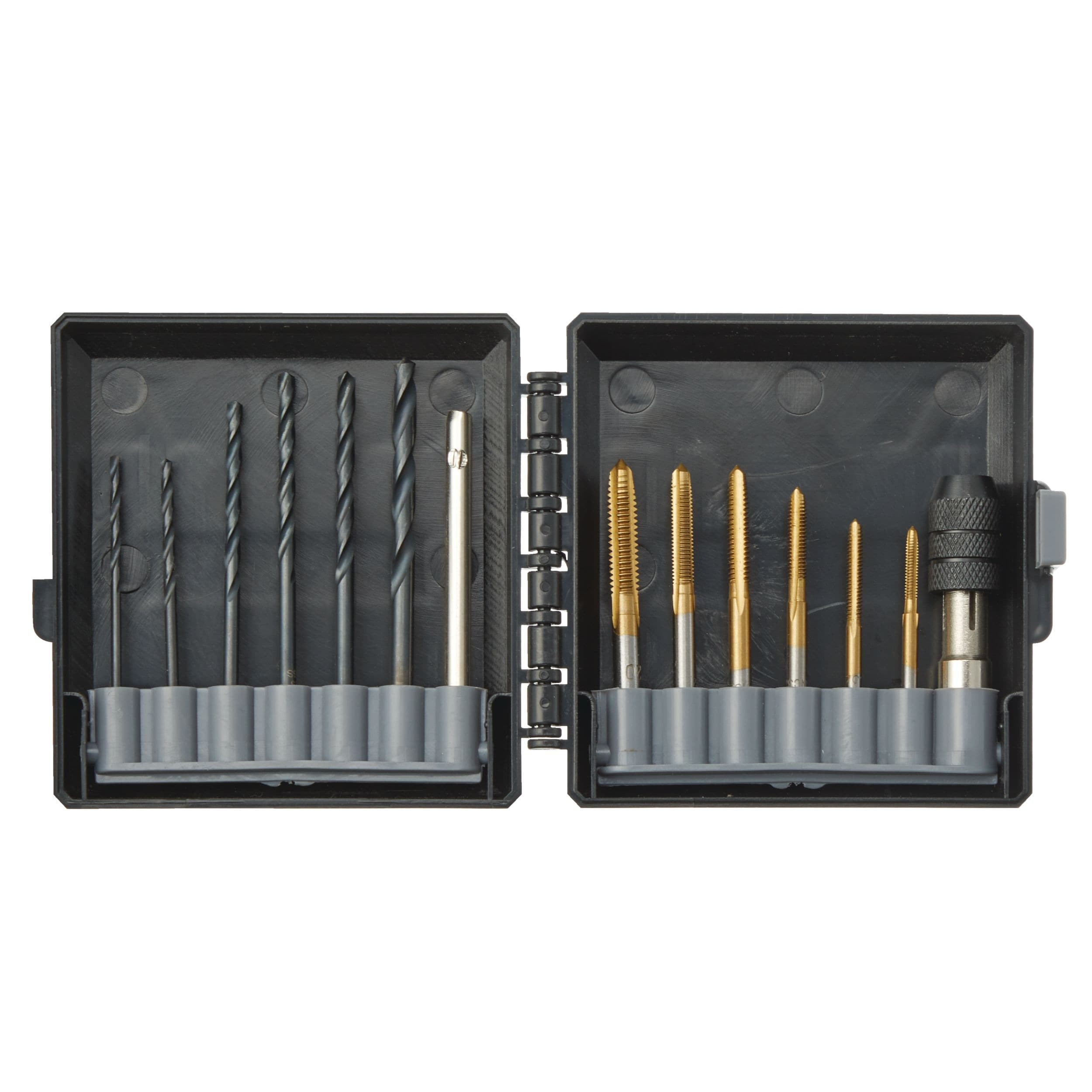 MAXIMUM Tap & Drill Set with Case, Titanium Coated, Carbon Steel, 13-pc