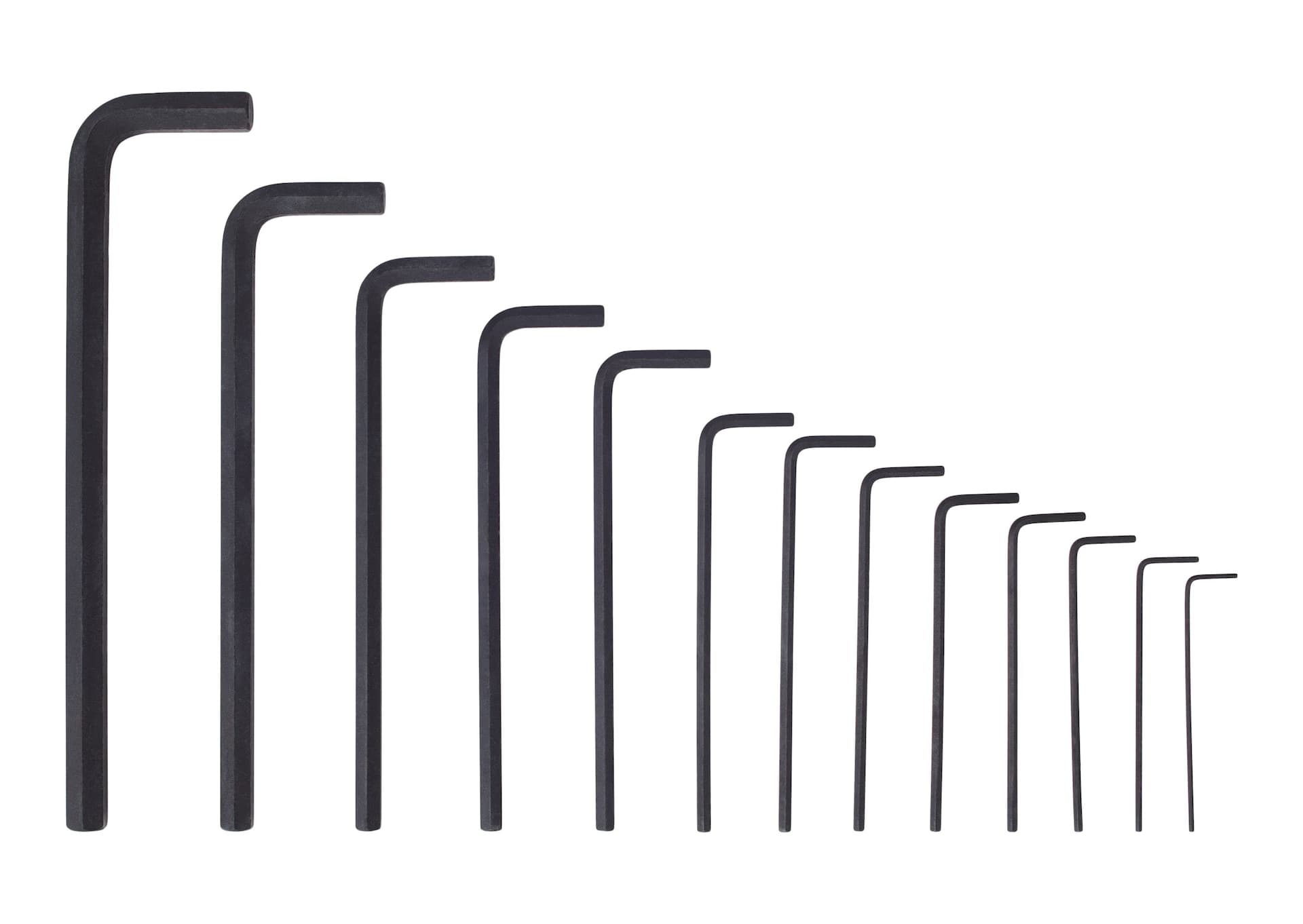 Mastercraft SAE Long Arm Hex Key Set/Allen Wrench Set, Chamfered Cr-V Steel Keys, 13-pc