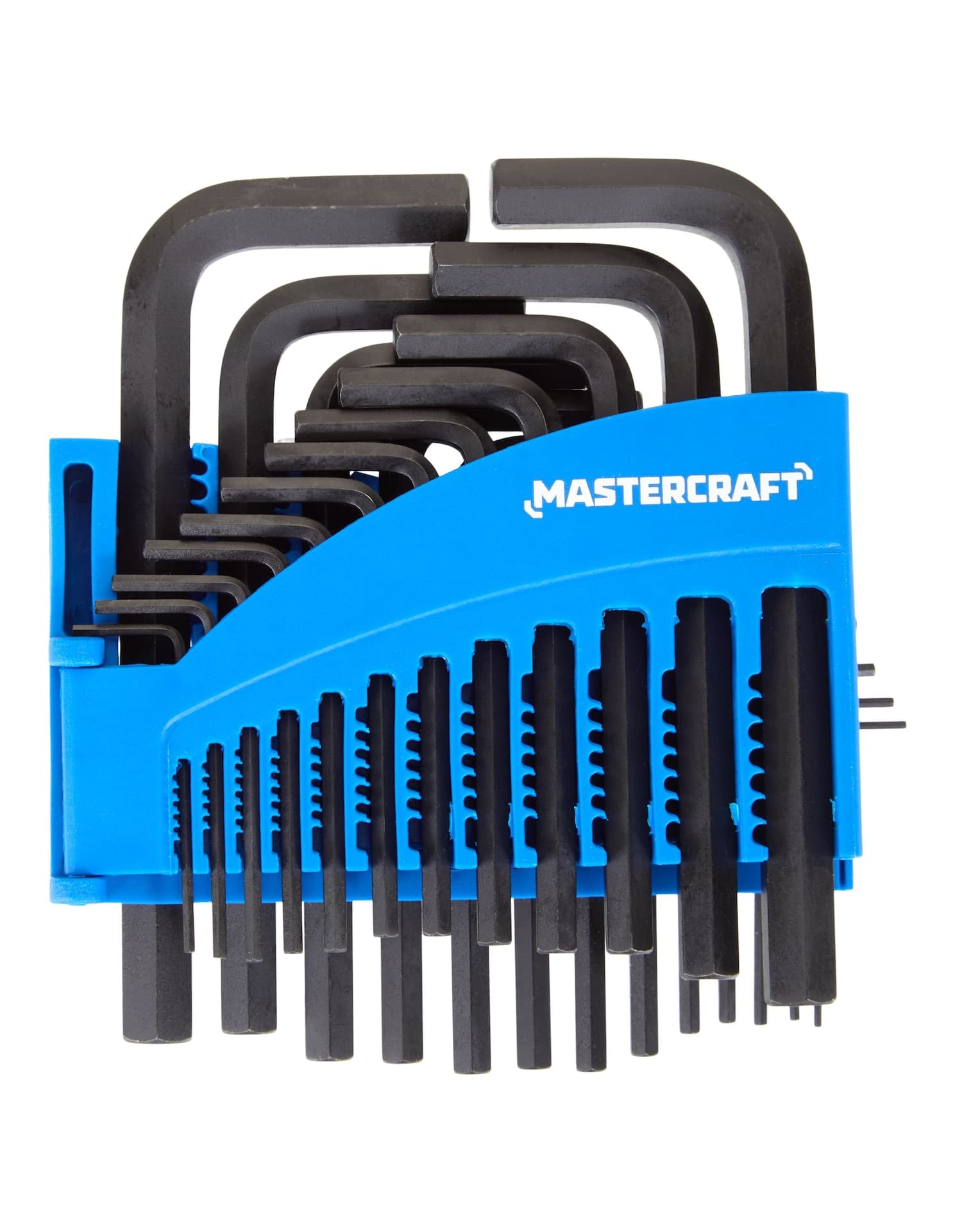 Mastercraft SAE/Metric Short Hex Key Set/Allen Wrench Set, Rust Resistant, Cr-V Steel, 25-pc
