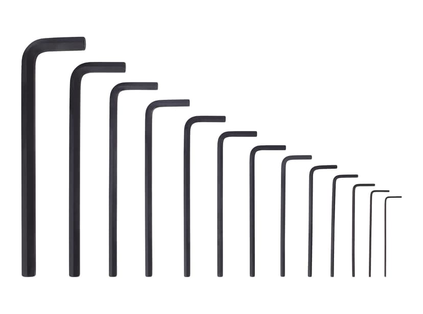 Mastercraft Long Hex Key/Allen Wrench Metric Set, Multi Tip, Rust Resistant, Cr-V Steel, 13-pc