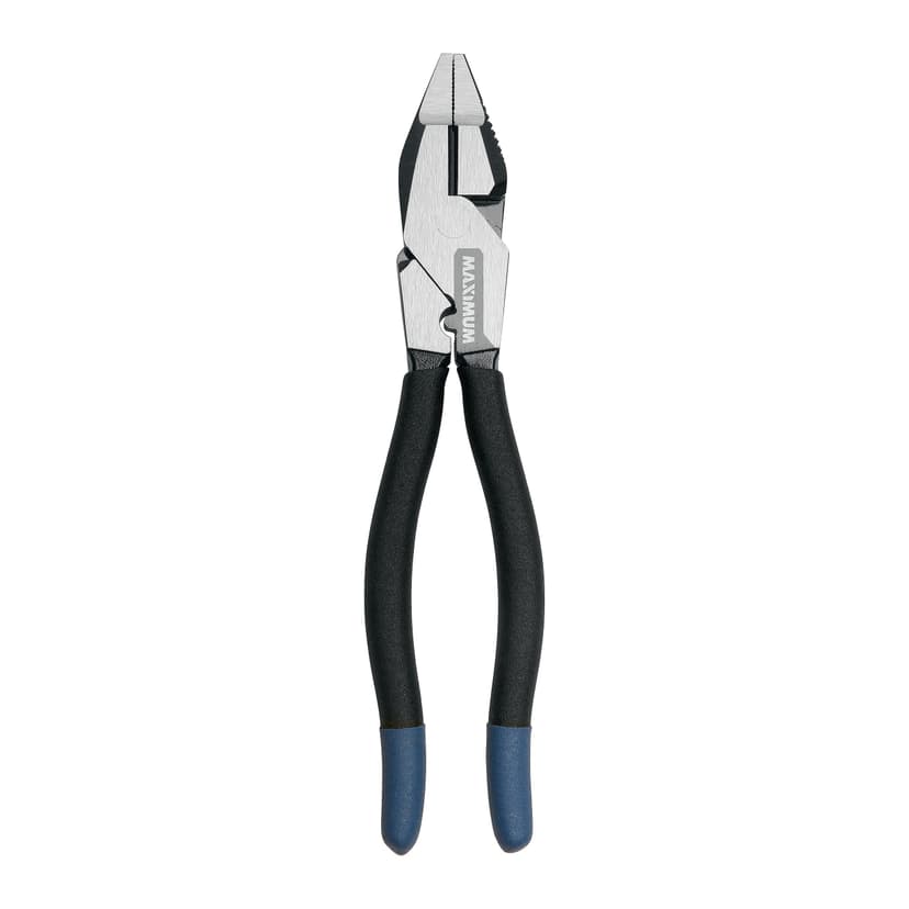 MAXIMUM 5-in-1 Lineman's Pliers, High Quality Forged Tool Steel, Colour Coded Tips, 9.5-in