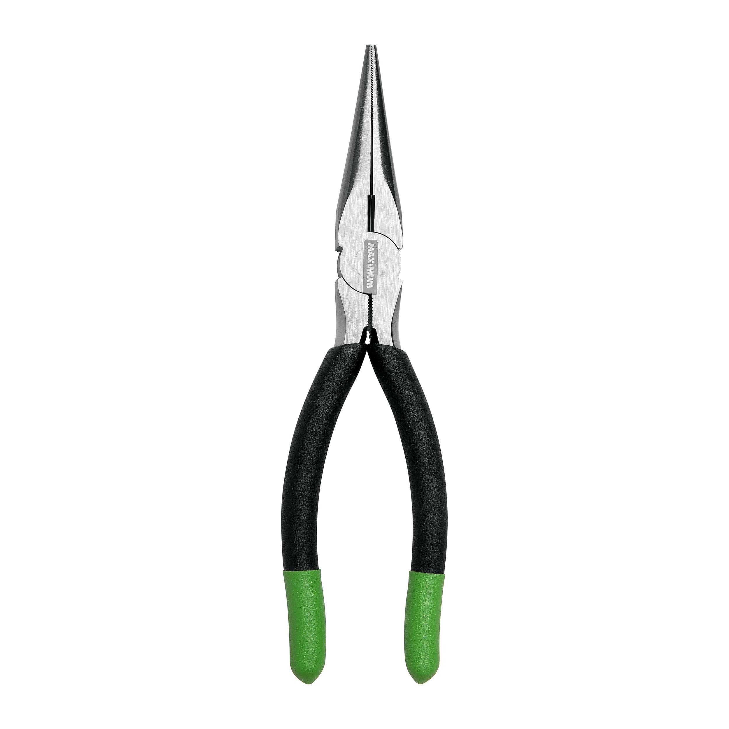 MAXIMUM Long Nose Pliers, Comfort Grip, Corrosion Resistant, Colour Coded Tips, 8-in