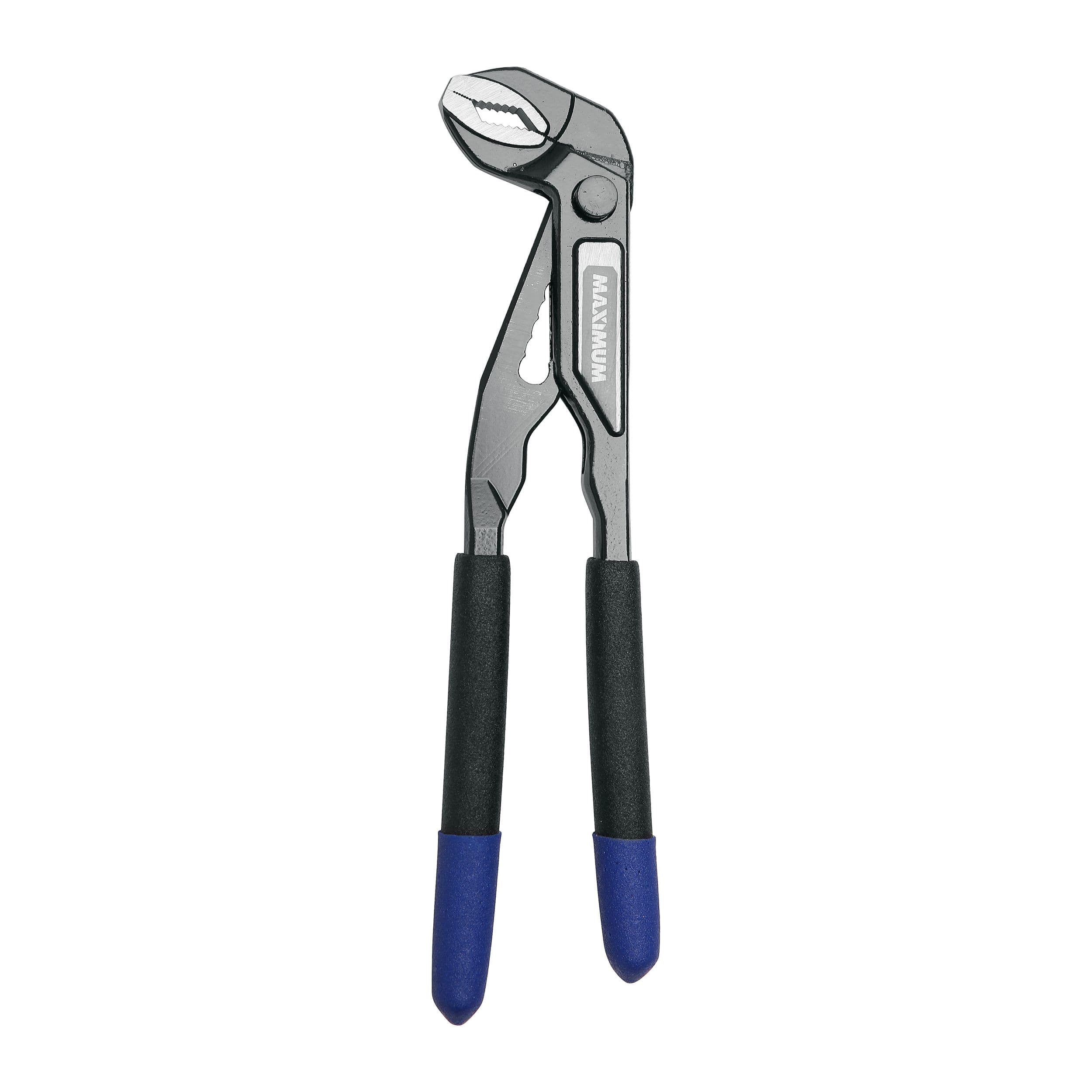 MAXIMUM Push Button V Jaw Tongue & Groove Pliers, 1-1/2-in Jaw Capacity, Rust Resistant, 8-in