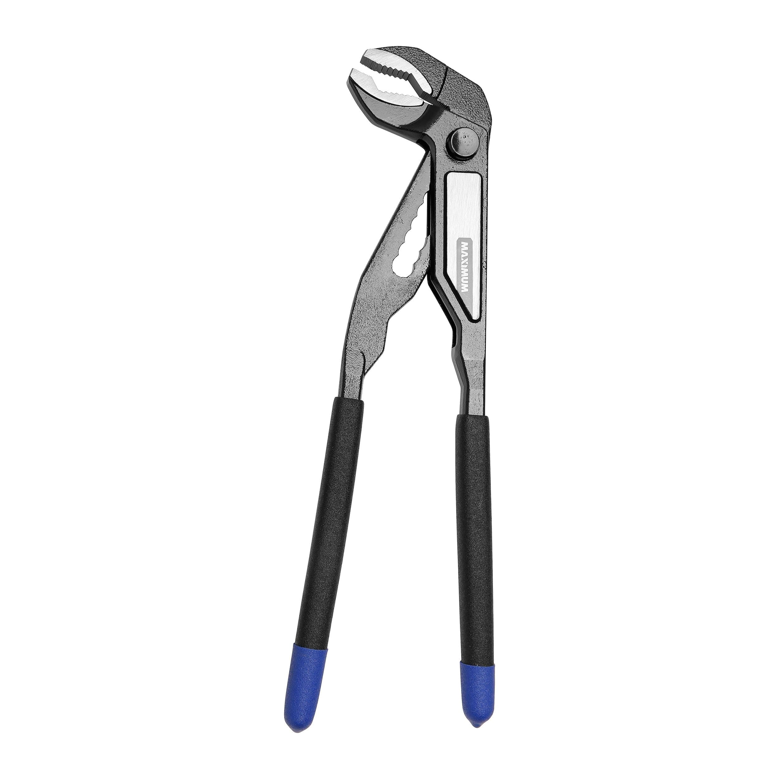 MAXIMUM Push Button V Jaw Tongue & Groove Pliers, 2-1/2-in Jaw Capacity, Rust Resistant, 12-in