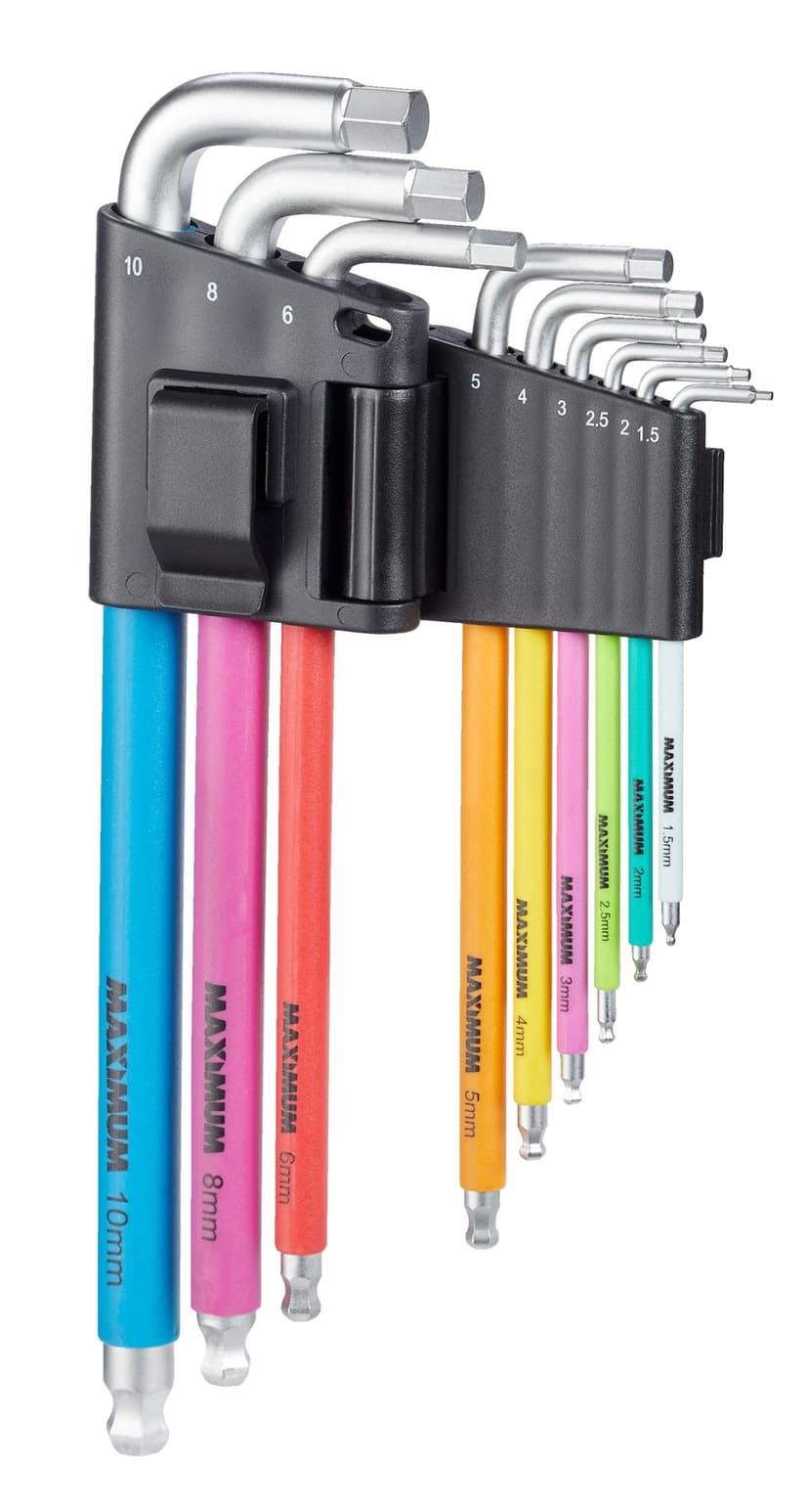 MAXIMUM Allen Hex Key Set, Metric, 9-pc
