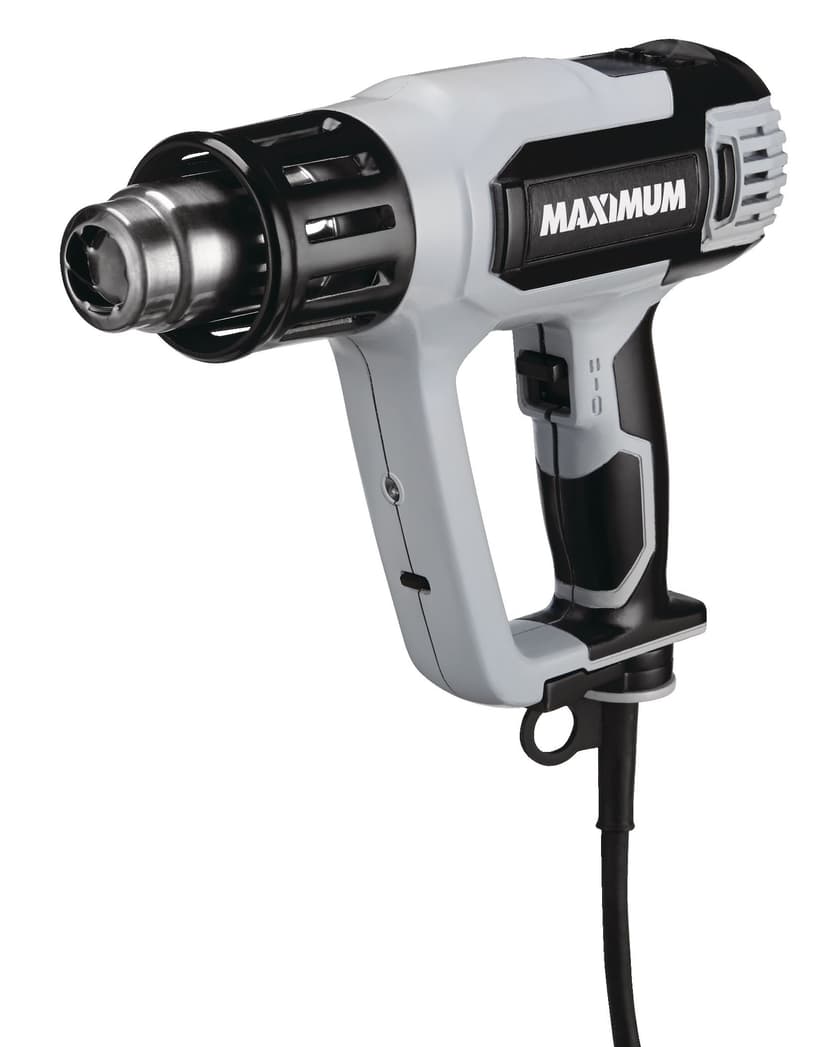 MAXIMUM 15A Variable Temperature Heat Gun with LCD Display, Scraper Blade & Nozzles, 6-pc