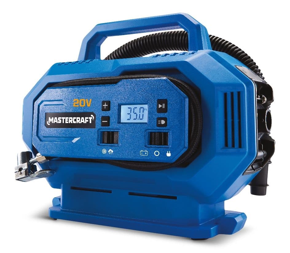 Mastercraft 20V Cordless Dual Function Air Inflator with Gauge, Tool Only, PWR POD Compatible
